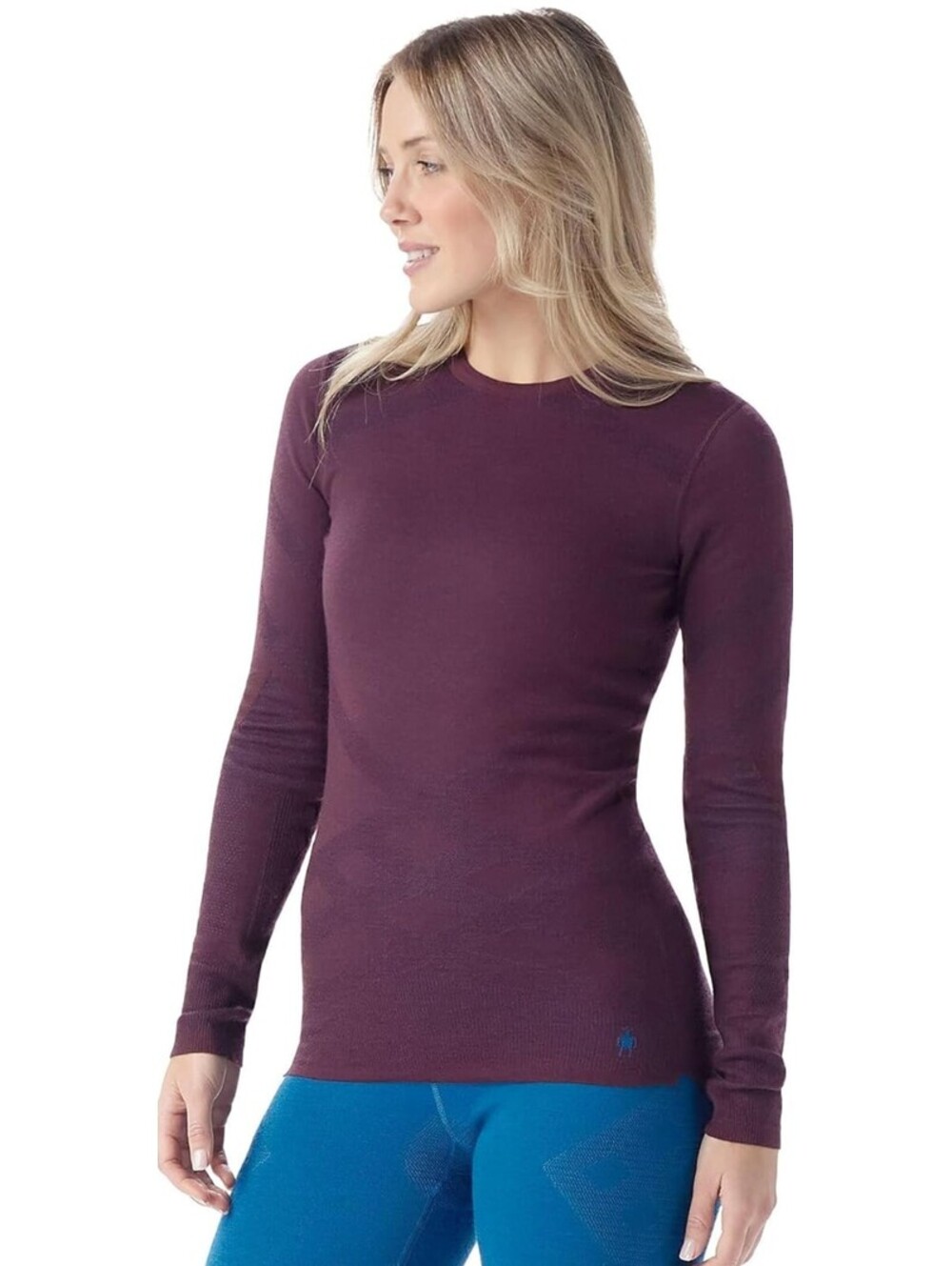 Smartwool Intraknit Women's M Maroon Merino Wool Baselayer Long Sleeve Shirt